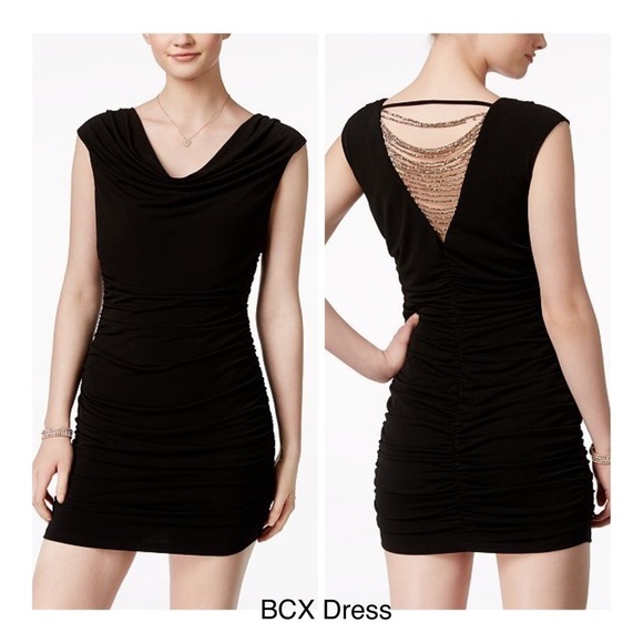 Bcx Ruched Bodycon Beaded Dress - Picture 1 of 7